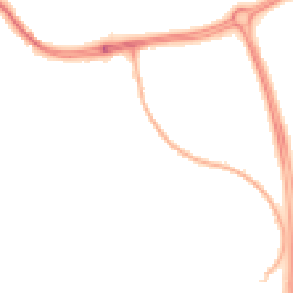 Night-time road noise heatmap for NG2 6PN