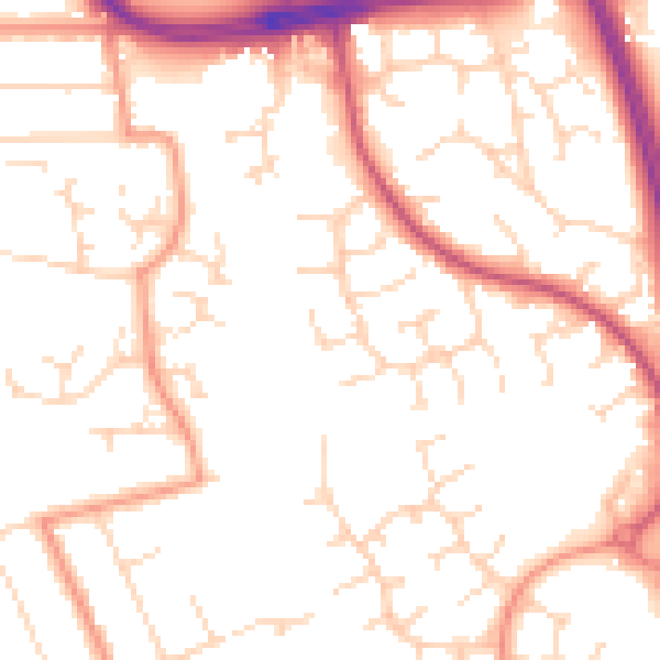 Daytime road noise heatmap for NG2 6PU