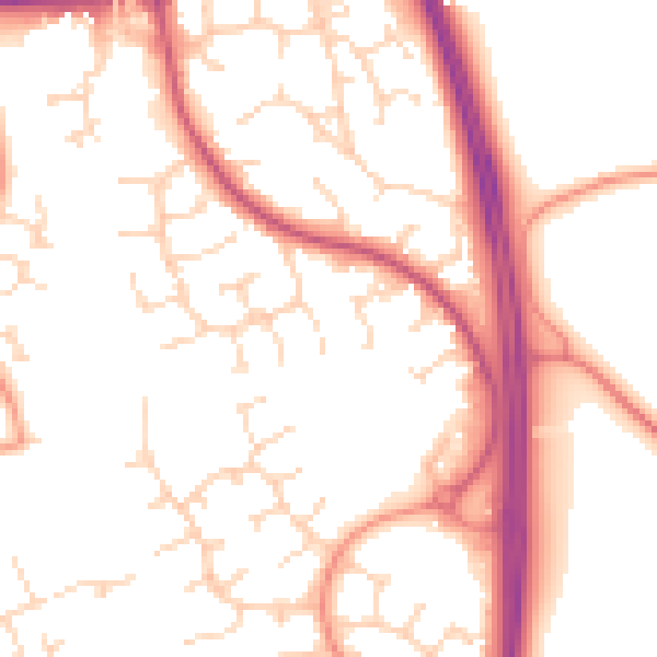 Daytime road noise heatmap for NG2 6PY