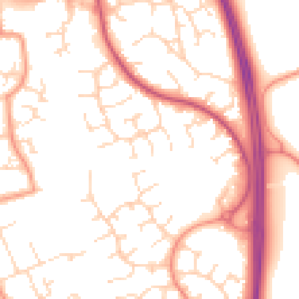 Daytime road noise heatmap for NG2 6PZ