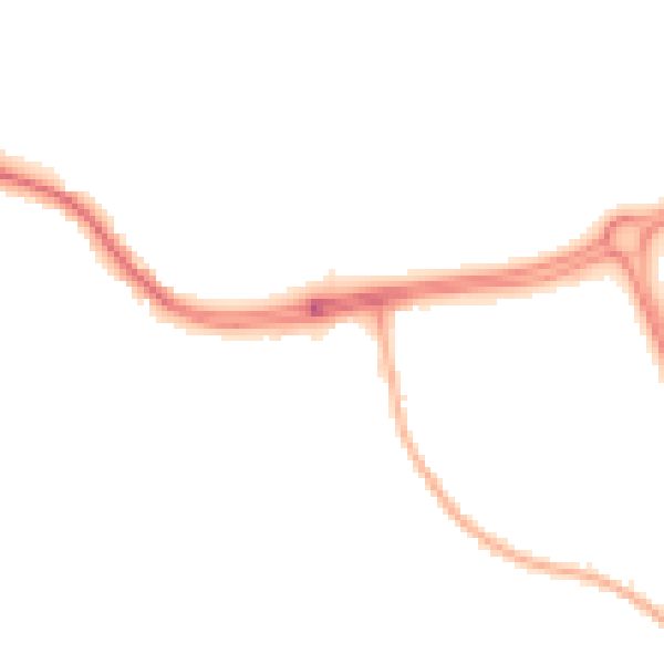 Night-time road noise heatmap for NG2 6QN