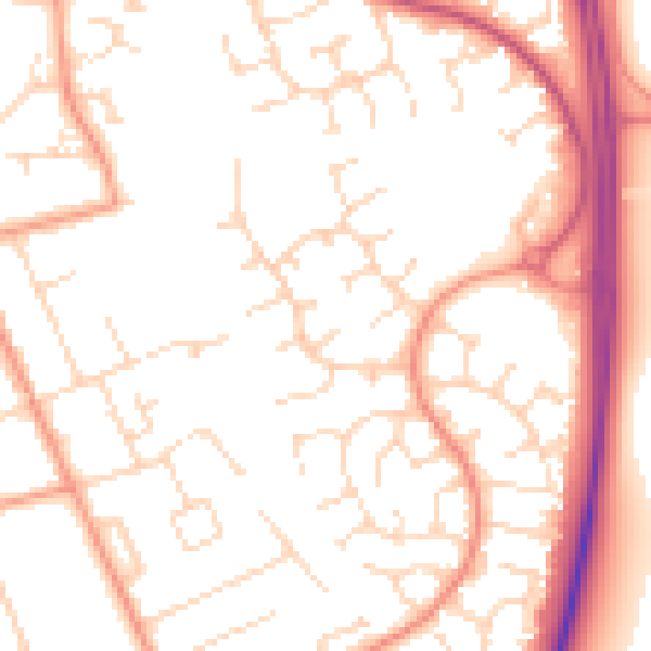 Daytime road noise heatmap for NG2 6QZ