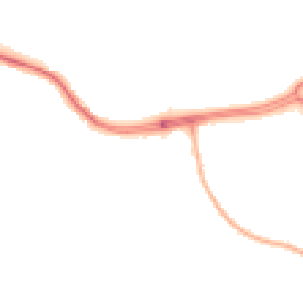 Night-time road noise heatmap for NG2 6SX