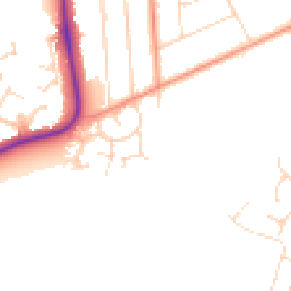 Daytime road noise heatmap for NG2 7AX
