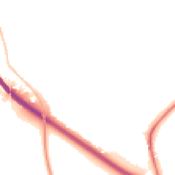 Night-time road noise heatmap for NG2 7NZ