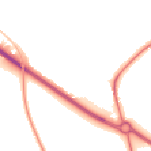 Night-time road noise heatmap for NG2 7PD