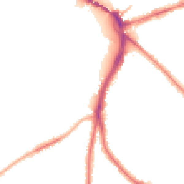 Night-time road noise heatmap for NG2 7QU