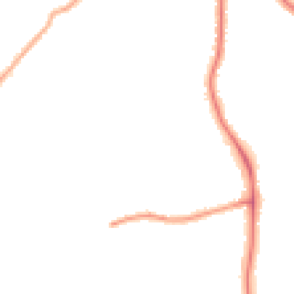 Night-time road noise heatmap for NG2 7RW
