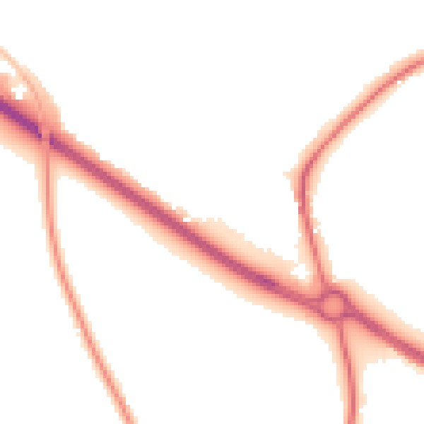 Night-time road noise heatmap for NG2 7SX