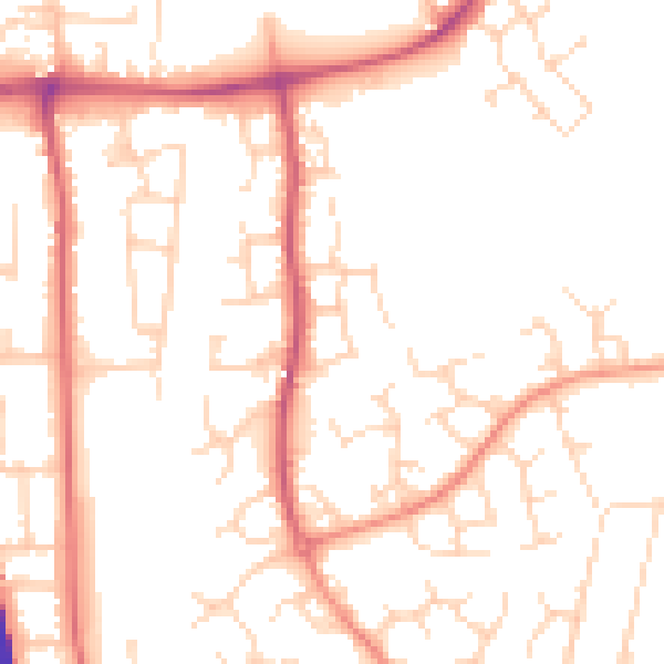 Daytime road noise heatmap for NG2 7TL