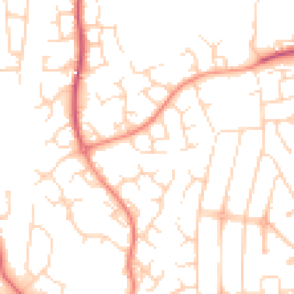 Daytime road noise heatmap for NG2 7UQ