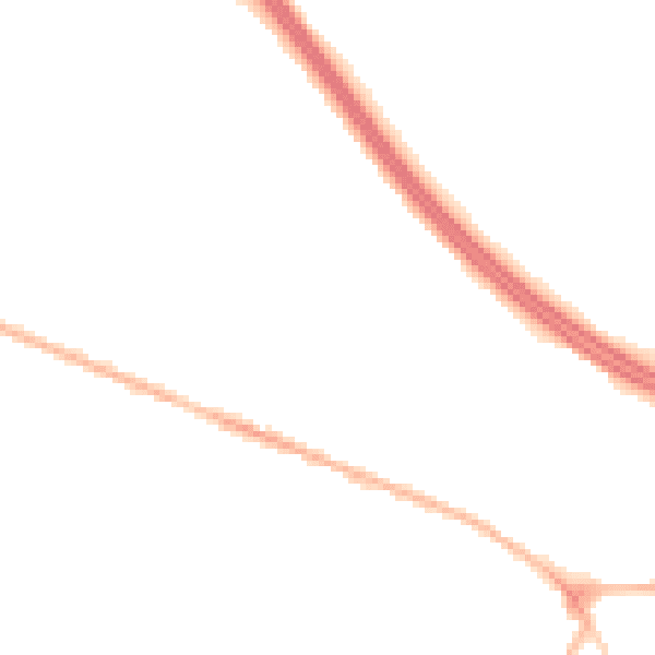 Night-time road noise heatmap for NG21 0BS