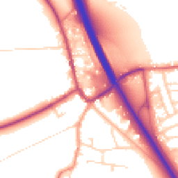 Daytime road noise heatmap for NG22 0DU