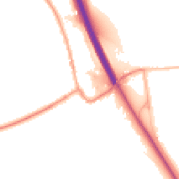 Night-time road noise heatmap for NG22 0DU