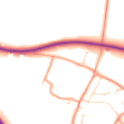 Daytime road noise heatmap for NG22 0FY