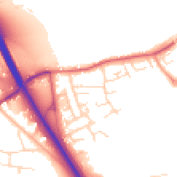 Daytime road noise heatmap for NG22 0HZ