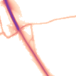 Night-time road noise heatmap for NG22 0JR