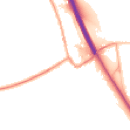 Night-time road noise heatmap for NG22 0LD