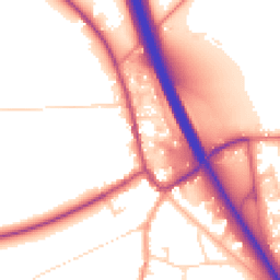 Daytime road noise heatmap for NG22 0LH