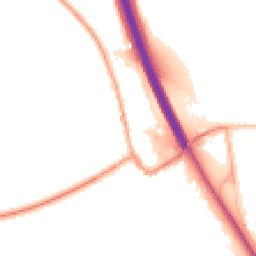 Night-time road noise heatmap for NG22 0LH