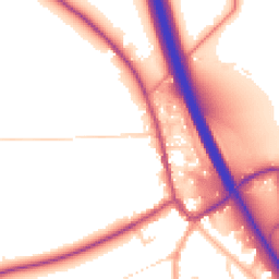 Daytime road noise heatmap for NG22 0LQ