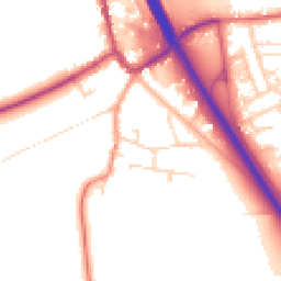Daytime road noise heatmap for NG22 0LU