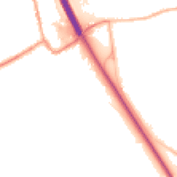 Night-time road noise heatmap for NG22 0NA