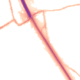 Night-time road noise heatmap for NG22 0NG