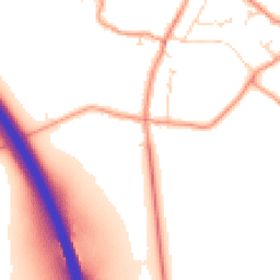 Daytime road noise heatmap for NG22 0QD