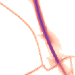 Night-time road noise heatmap for NG22 0QE