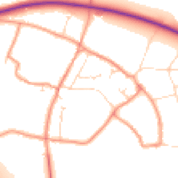 Daytime road noise heatmap for NG22 0QQ