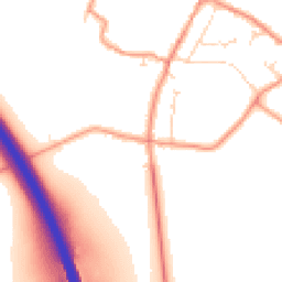 Daytime road noise heatmap for NG22 0QR