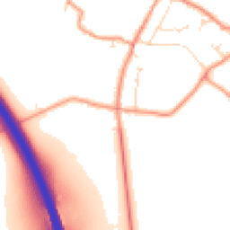 Daytime road noise heatmap for NG22 0QS