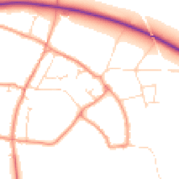Daytime road noise heatmap for NG22 0RB