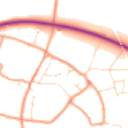 Daytime road noise heatmap for NG22 0RE