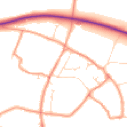 Daytime road noise heatmap for NG22 0RF