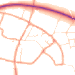 Daytime road noise heatmap for NG22 0RY