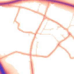 Daytime road noise heatmap for NG22 0RZ