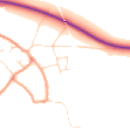 Daytime road noise heatmap for NG22 0SQ