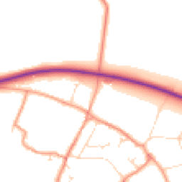 Daytime road noise heatmap for NG22 0SU