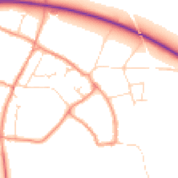 Daytime road noise heatmap for NG22 0TT