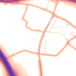 Daytime road noise heatmap for NG22 0WX