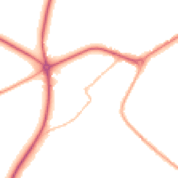 Night-time road noise heatmap for NG22 9AB