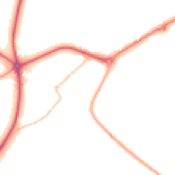 Night-time road noise heatmap for NG22 9AQ