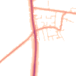 Daytime road noise heatmap for NG22 9NL