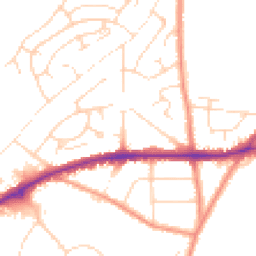 Daytime road noise heatmap for NG22 9SY