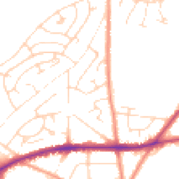 Daytime road noise heatmap for NG22 9UB