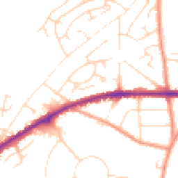 Daytime road noise heatmap for NG22 9UN