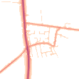 Daytime road noise heatmap for NG22 9WA
