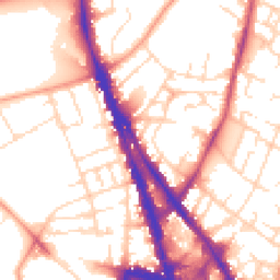 Daytime road noise heatmap for NG3 1BD